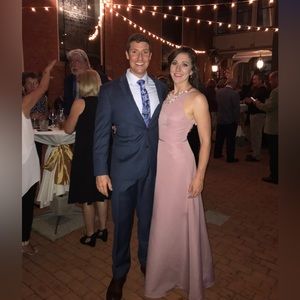 Oleg Cassini Crystal Necklace Quartz Bridesmaids Dress